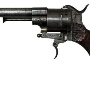 Antique 11mm Pinfire Revolver – Folding Trigger – Engraved Frame