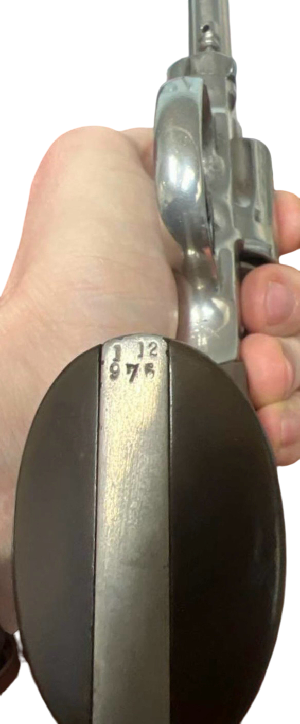 Colt New Army & Navy Model 1892 Revolver – .41LC (Nickel) - Antique - Image 3