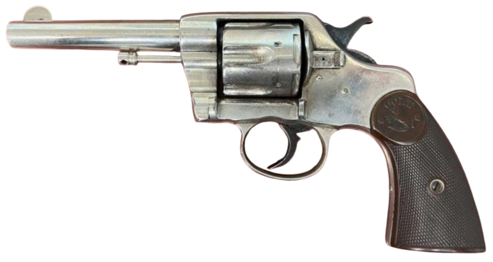 Colt New Army & Navy Model 1892 Revolver – .41LC (Nickel) - Antique