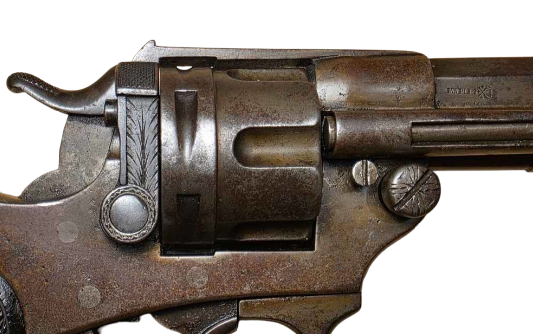 Antique 1874 French Officer’s Revolver 11mm Chamelot Delvigne St. Etienne - Image 6