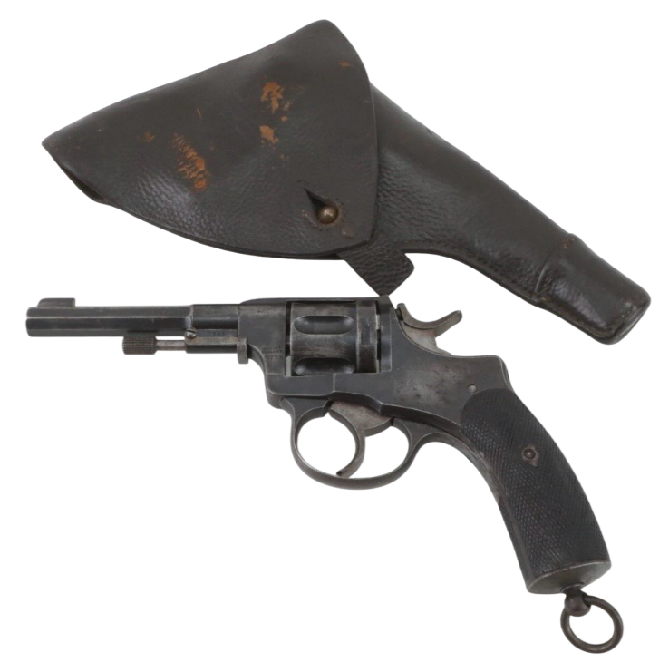 Antique 1888 Swedish Nagant M1887 7.5mm Revolver w/ Holster - Image 14